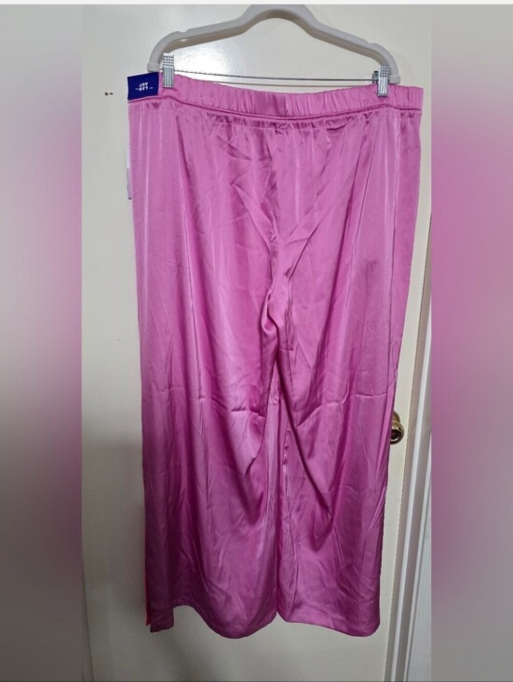 JoyLab Bright Pink Wide-Leg Button-Trim Pants - Picture 4 of 9